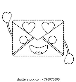message envelope heart eyes    kawaii icon image 