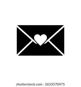 Message Envelope with Heart Representing Communication and Emotional Connection