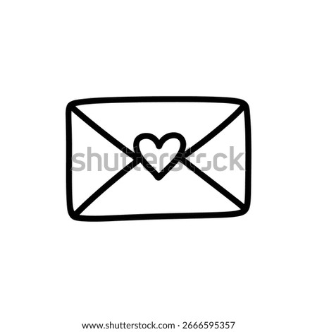 Message Envelope with Heart Symbolizing Loving Communication