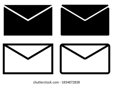 Icono de sobre de mensajes para aplicaciones y sitios web. Ilustración del vector EPS 10