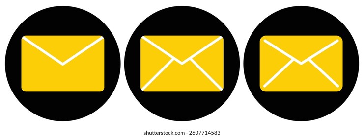 Message envelope icon for apps and websites. Envelope icon, Mail icon. E-mail icon. Envelope illustration