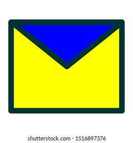 message or envelope icon with color and outline.you can resize, change color , edit, change shape or redraw.  icon for bussines card, flyer, brochure, banner, social media, cv, etc.