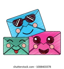 message envelope kawaii icon image 