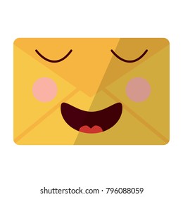 message envelope kawaii icon image 