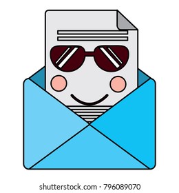 message envelope kawaii icon image 