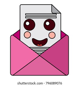 message envelope kawaii icon image 