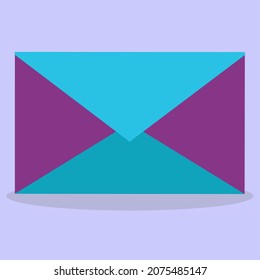 Message envelope or letter envelope. Vector icon of a closed letter for applications and websites. Vector postal envelope.