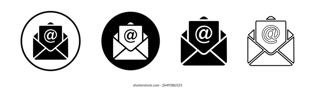 Message envelope line art icon for apps and websites, Mail envelope icon vector on isolated background. Symbols of email flat vector illustration. Envelope icon, Mail icon vector for web