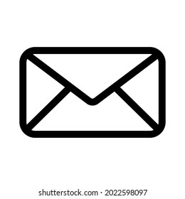 Icono de línea de sobre de mensaje aislado en fondo blanco.  
 Stroke editable. Vector