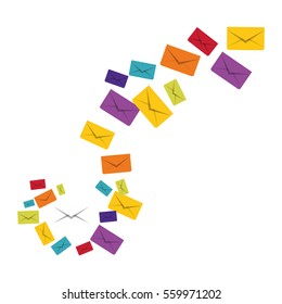 message envelope mail related icons image vector illustration design 