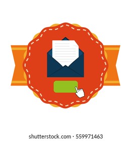 message envelope mail related icons image vector illustration design 