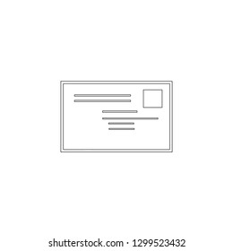 message envelope. simple flat vector icon illustration. outline line symbol - editable stroke