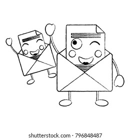 message envelopes kawaii icon image 
