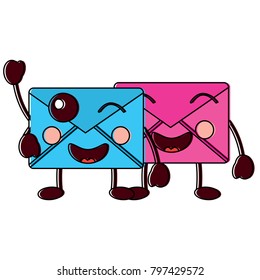 message envelopes kawaii icon image 