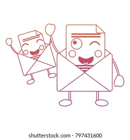 message envelopes kawaii icon image 