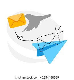 message failed to send concept illustration flat design vector eps10. graphic element for landing page, empty state app or web ui, infographic, etc