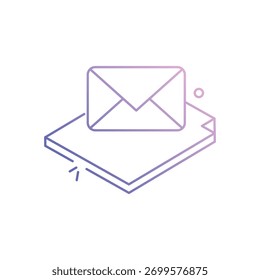 Ilustração de stock do ícone de vetor do Arquivo de Mensagens