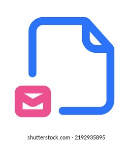 Message Files Icon Two Tone Color