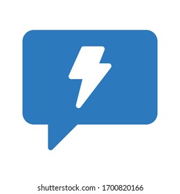 message flash vector glyph color icon 