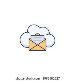 message Flat Icon Isolated On White Background