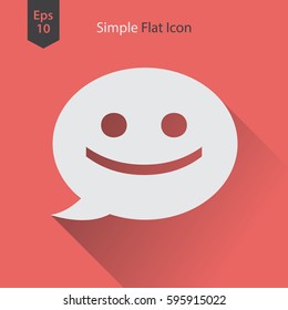 Message Flat Icon. Simple Sign Of Technology. Vector Illustrated Symbol