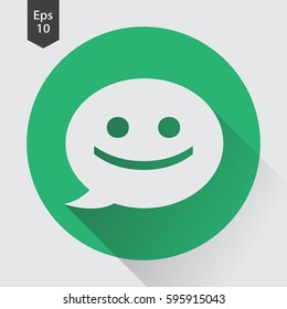 Message Flat Icon. Simple Sign Of Technology. Vector Illustrated Symbol