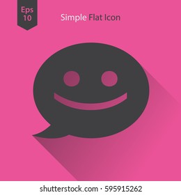 Message Flat Icon. Simple Sign Of Technology. Vector Illustrated Symbol