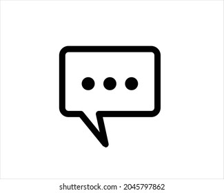 Icono de esquema plano de mensaje para aplicación y sitio web 