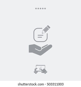 Message flat single icon