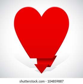 message in the form of heart