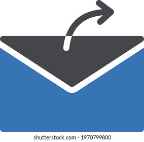 message forward vector glyph colour icon