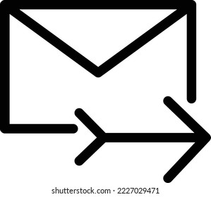 Message forward  Vector Icon which is suitable for commercial work and easily modify or edit it
