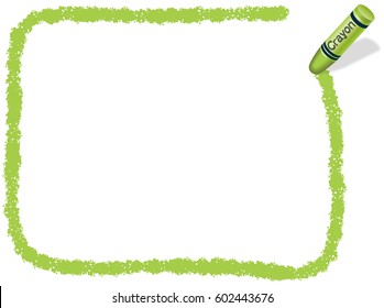 A message frame illustration drawn with a crayon.