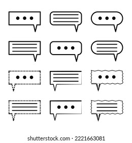 message frames. Geometric shape. Chat message icon. Vector illustration. stock image. 