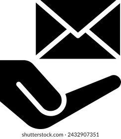 message glyph icon illustration vector