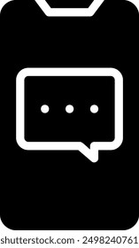 message glyph icon illustration vector