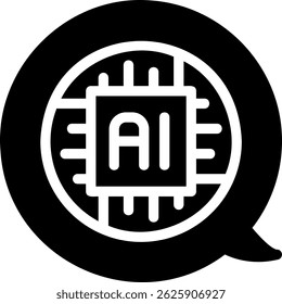message glyph icon illustration vector