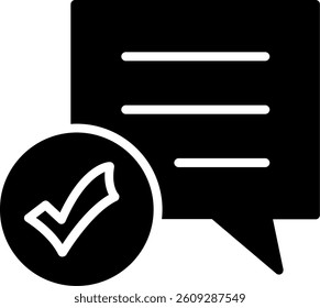 Message Glyph Icon Vector Design