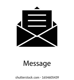 message glyph vector icon isolated