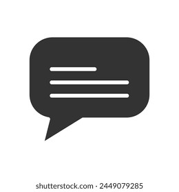 Message glyph vector icon isolated on white background. Message glyph vector icon for web, mobile and ui design