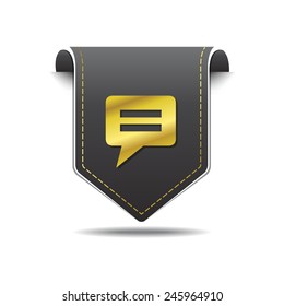 Message Golden Vector Icon Design