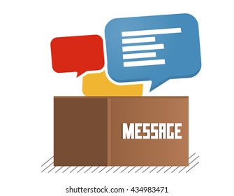 Message graphic. Flat vector illustration.
