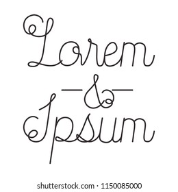 message with hand made font