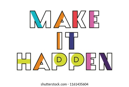 message happy with hand made font