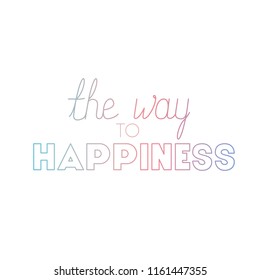 message happy with hand made font