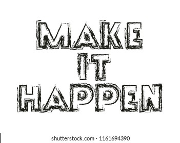 message happy with hand made font