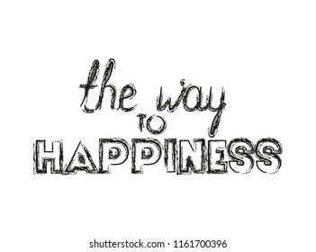 message happy with hand made font