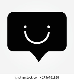 message happy sign icon design vector illustration