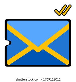 message has been read icon, filled line icon