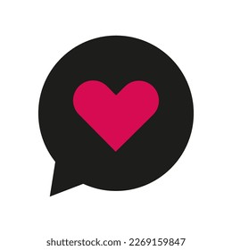 Message heart for decoration design. Vector illustration.